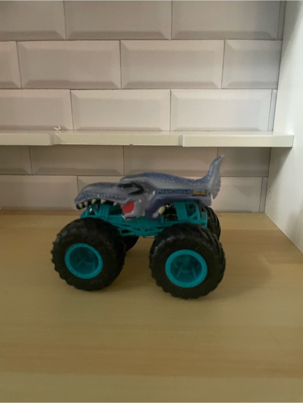 Shark Monster Truck Toy - Teal and Gray Kids Toy